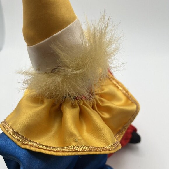 Vintage Porcelain Head Jester Clown Doll 9" Collectible Circus Sand Filled - Picture 8 of 14